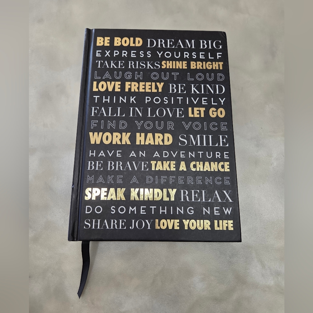 Black and Gold Motivational Journal With Blank Pages